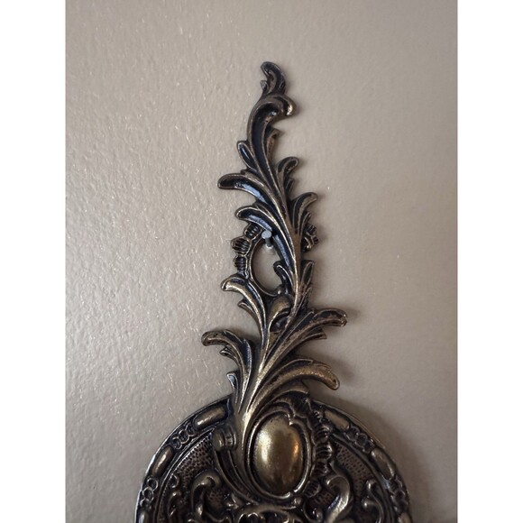 Vintage Ornate Wall Sconce Candelabra Brass Electric Light Victorian Untested - Picture 3 of 10